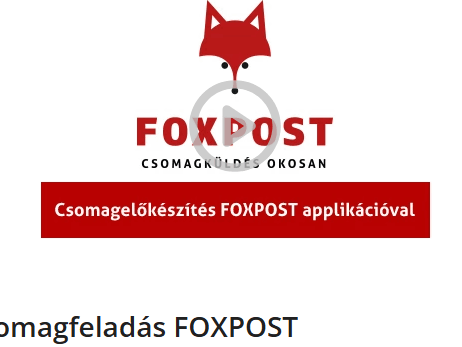 using kft webshop foxpost szállítás